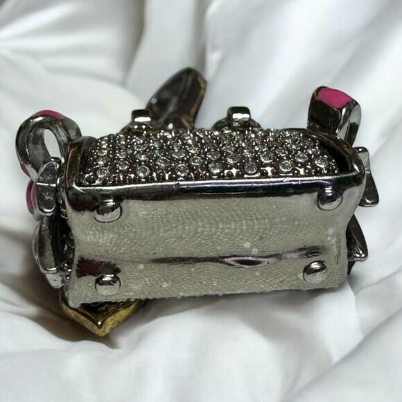Juicy Couture Y2K Daydreamer Pave Rhinestone Purse Charm with Pink Bows - FAB - Picture 5 of 11